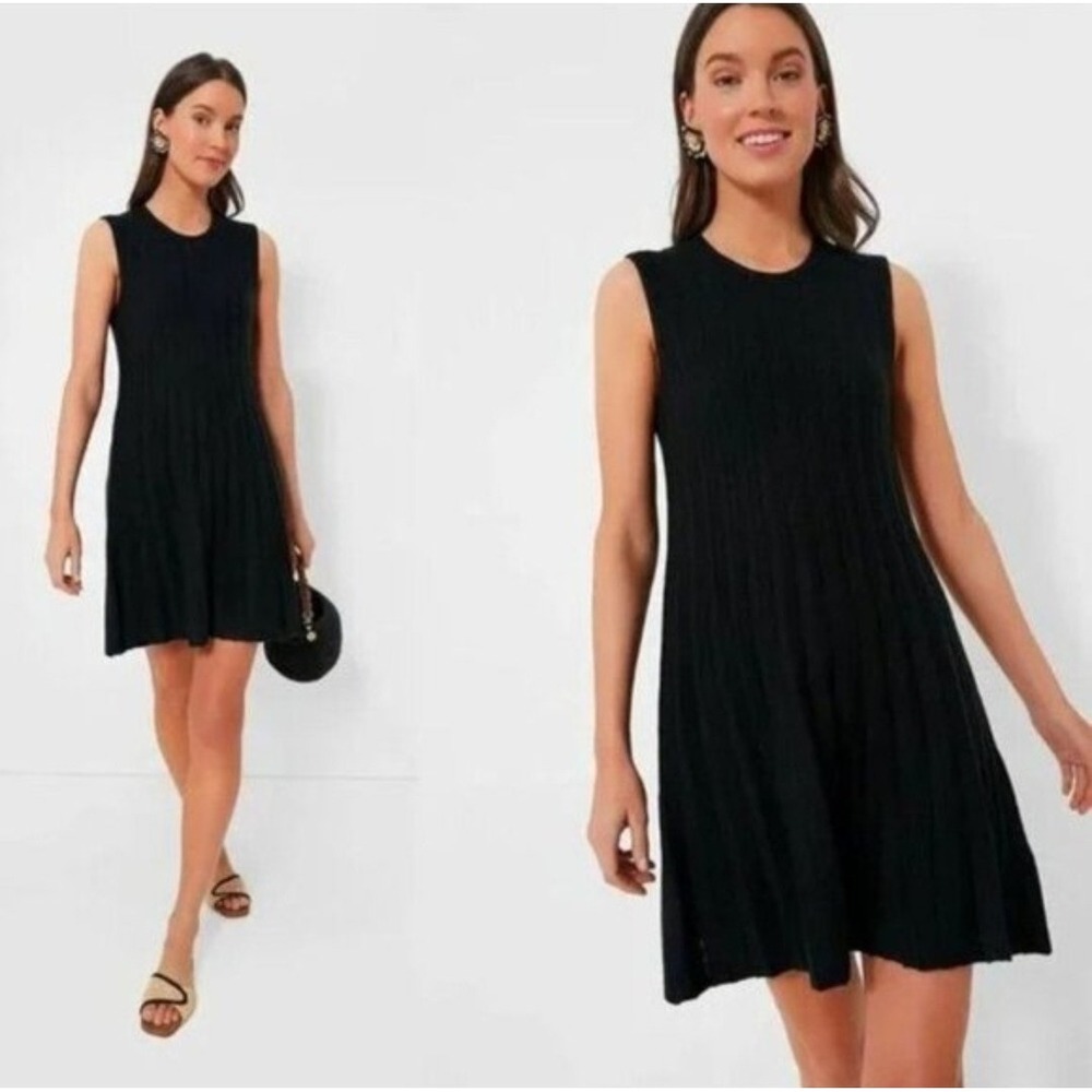 Pomander Place NEW Black Knit Adi Sleeveless A Line Classic Mini Dress Size XS